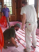June 8 - Laying out the radiant floor tubing